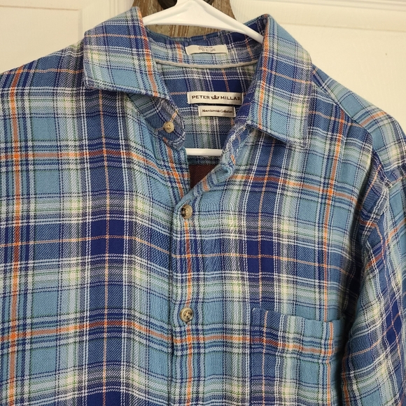 Peter Millar Men's Mounainside Collection Long Sleeve Button Down Flannel - Picture 6 of 14